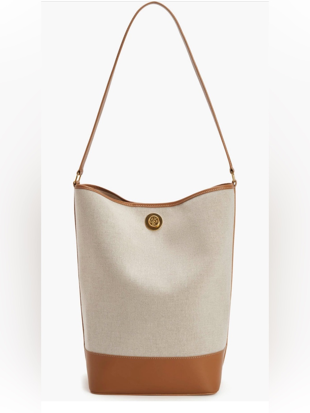 Altuzarra Large Canvas North South Leather Bucket Hobo Bag $1295